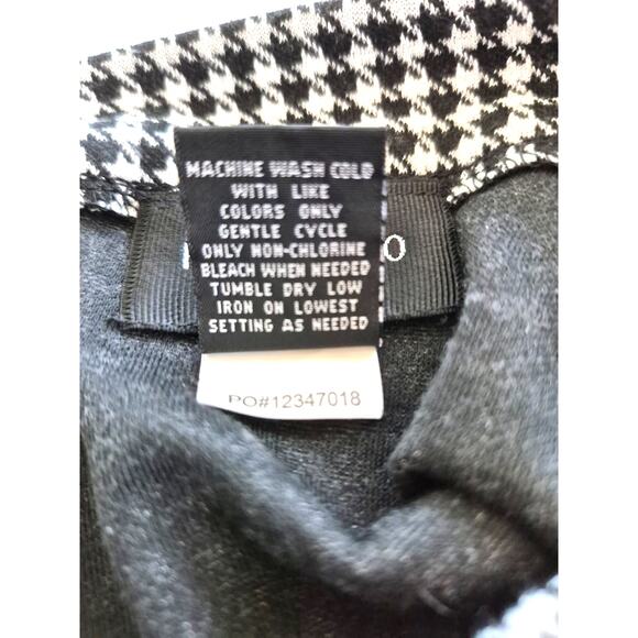 Focus 2000 Womens Skirt Sz 8 Maxi Herringbone Black White Y2K Dark Academia - Picture 3 of 6